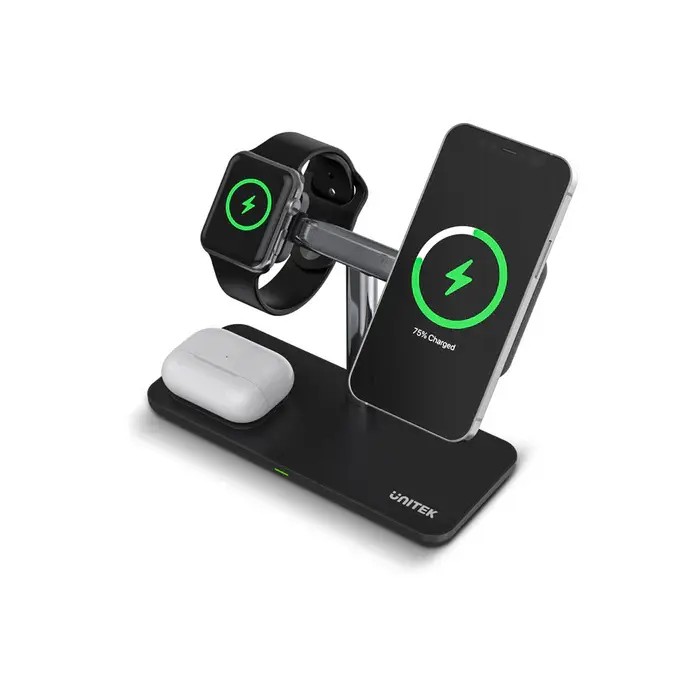 P1212A, UNITEK, 3 in 1 Magnetic Wireless Charger