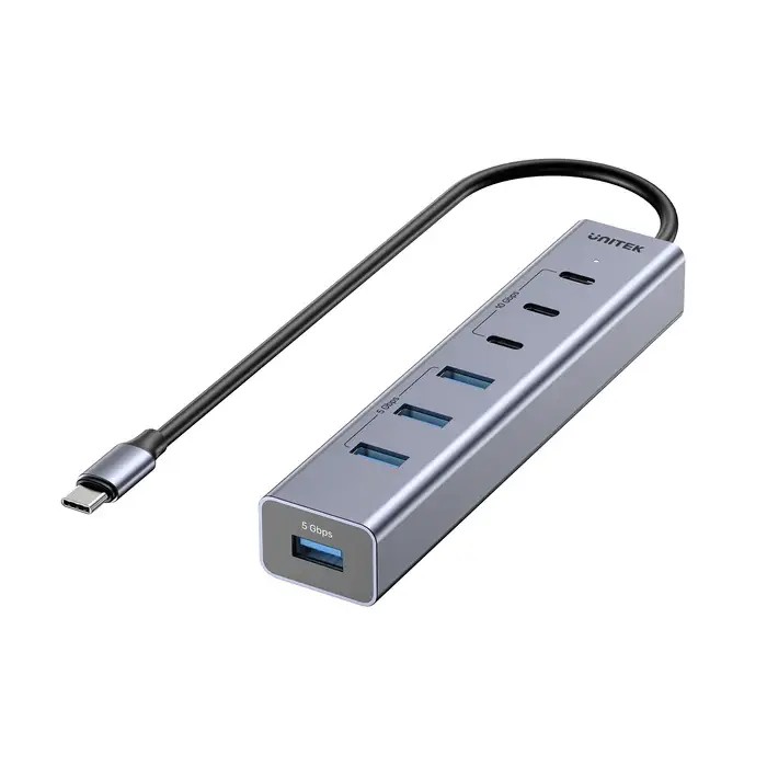 H1335A, UNITEK, USB HUB, 7-in-1 USB-C 10Gbps Hub (3*USB-C 10Gbps+ 4*USB-A 5Gbps)