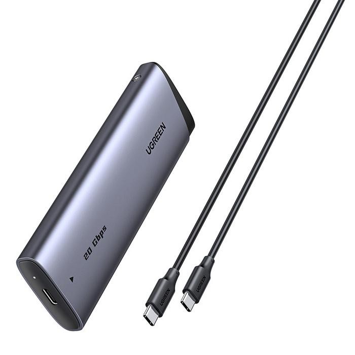 CM767, UGREEN, USB Adapter, USB Adapter, M.2 NVMe SSD Enclosure Adapter, Grey