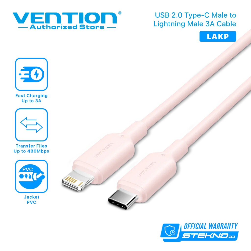 VENTION LAKBF დამაკავშირებელი კაბელი USB C to Lightning 3A Cable 1M