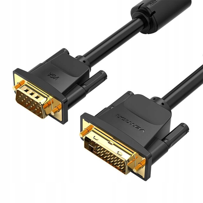 VENTION EABBF დამაკავშირებელი კაბელი DVI to VGA Cable 1M Black