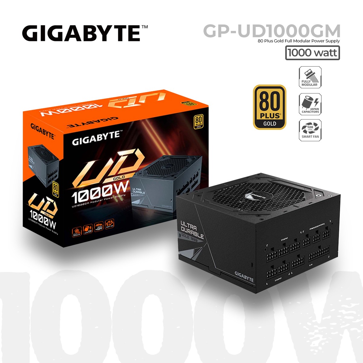 GIGABYTE GP-UD1000GM блок питания UD1000GM 1000W 80 Plus Gold Fully Modular Power Supply